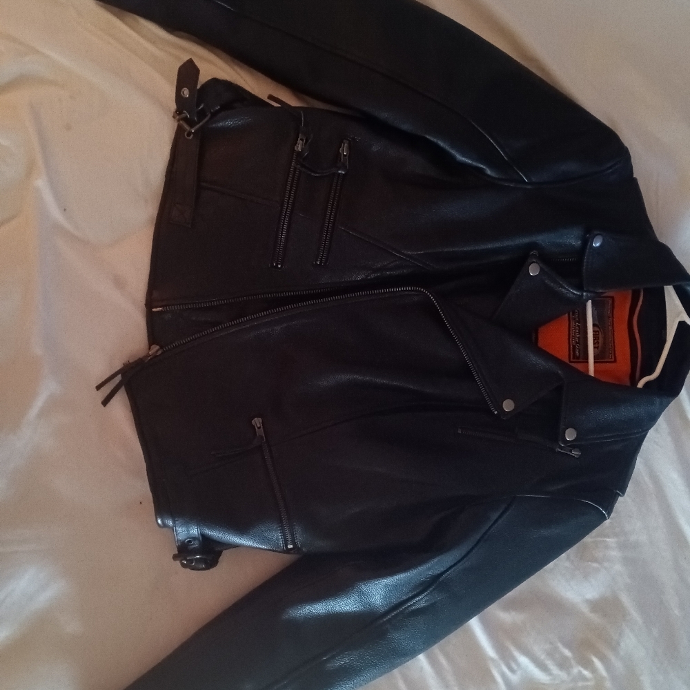 Women's motorcycle leather jacket